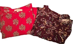 Loft Plus Womens Long Sleeve Blouses Lot Of 2 Size 24 - Picture 1 of 9