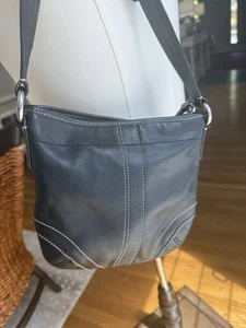 VTG Coach Purse Black Nickel Soho Swing Pack Crossbody Bag RARE - Picture 1 of 7