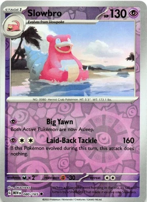 Slowbro 080/165 - REVERSE HOLO - SV: Scarlet & Violet 151 - NM - Image 1 of 2