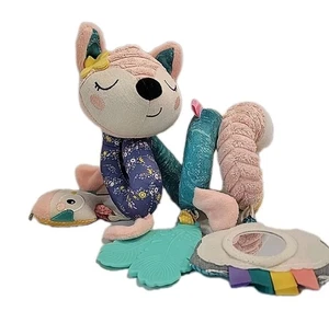 Infantino Plush Fox Spiral Carseat Stroller Toy Rattle Teether Sensory Activity - Picture 1 of 6