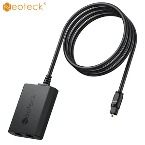 Neoteck Optischer Splitter 1:2 Digital Audio Toslink Adapter +1m optisches Kabel - Bild 1 von 9