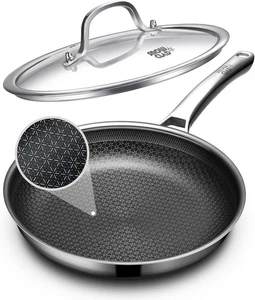 Non Stick Frying Pans 12 inch, Hybrid Frying Skillets Nonstick with Lid,non s... - Picture 1 of 6