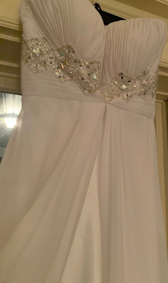 TONY BOWLS TALLA 0 BLANCO GASA SIN TIRANTES FORMAL/BODA Foto 1 de 4