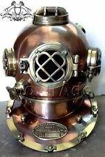 Antique Style Brass US Navy Full Size Maritime Mark V Scuba Diving Divers Helmet