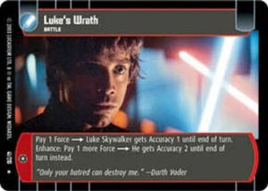 STAR WARS TCG WOTC EMPIRE STRIKES BACK LUKE'S WRATH 41/210 FOIL NM scratches - Picture 1 of 1