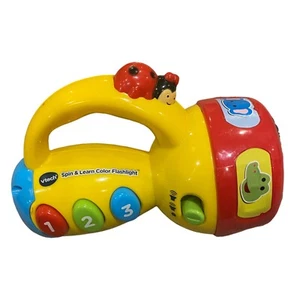 VTech Spin + Learn Color Yellow Flashlight 12 -36 Months "Colors + Numbers - Picture 1 of 3