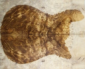 Figura 5A Les Paul Guitarra Top Alcance Dorado Madera Burl Bookmatch Luthier Supply - Imagen 1 de 4