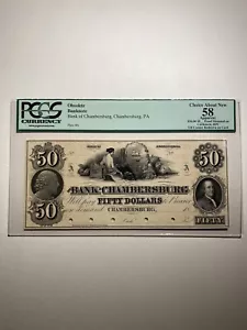Bank Of Chambersburg Pennsylvania $50 18_proof_ Choice About New Apparent - Picture 1 of 2