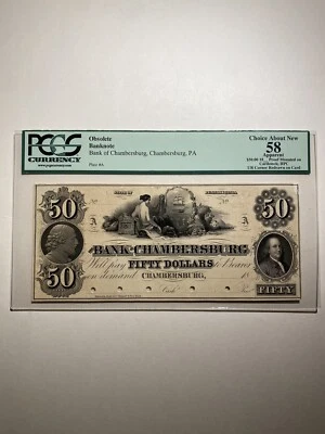 Bank Of Chambersburg Pennsylvania $50 18_proof_ Choice About New Apparent - Image 1 of 2