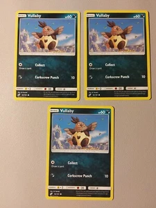 3x Vullaby 92/181 Pokemon card SM Team Up common LP - Picture 1 of 2