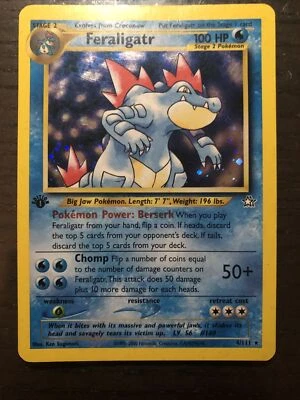 Feraligatr 1st Edition (4/111) MP/LP, Neo Genesis Holo Rare Pokémon Card - Image 1 of 4