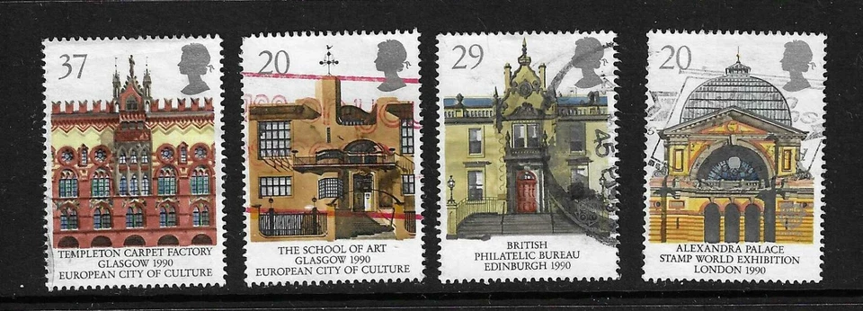 Great Britain SC # 1314-1317 Buildings  . USED - Image 1 of 1