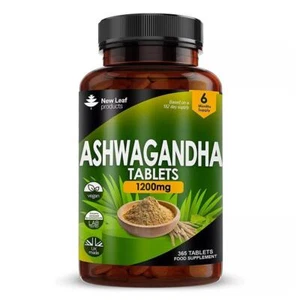 Ashwagandha Tablets 1200mg - 365 Vegan Root Extract High Strength Tablets - Picture 1 of 10