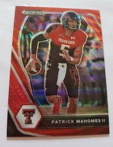 2021 Panini Prizm Draft - Patrick Mahomes II - Texas/Chiefs - Ruby Wave Parallel - Bild 1 von 6