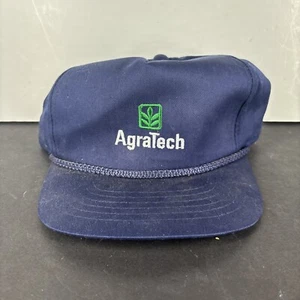 AgraTech Trucker Hat Snapback Cap Rope Farming Seed Blue Green Vintage - Picture 1 of 8