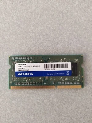 ADATA 2GB DDR3, 1333MHz, SO-DIMM  HY73I1B08   204 pin - Image 1 of 2