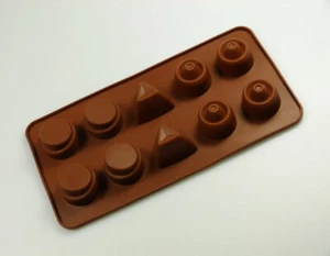 10 cell Modern design Silicone Chocolate Bakeware Mould Wax Melt Pan Chocolatier - Picture 1 of 3