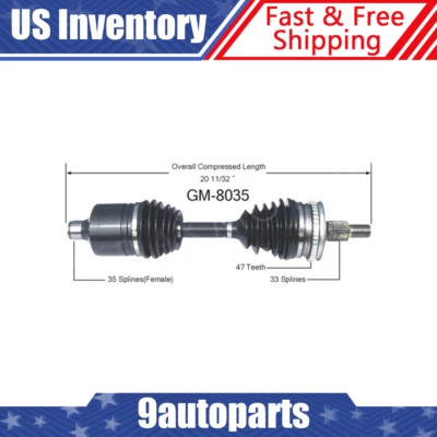 For 1990-1999 Lumina 1988-1996 Pontiac Grand Prix Regal Front Left CV Axle Shaft - Image 1 of 4