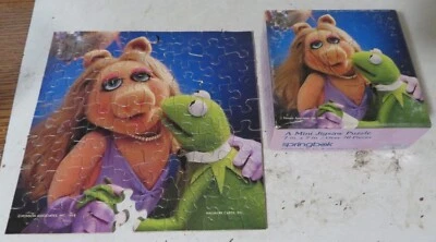 Mini rompecabezas 1980 Muppets Kermit & Miss Piggy Springbok 70+ piezas completo Foto 1 de 4