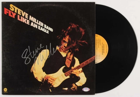 STEVE MILLER BAND SIGNED AUTOGRAPHED FLY LIKE AN EAGLE ALBUM VINYL PSA CERTIFIED Cover
