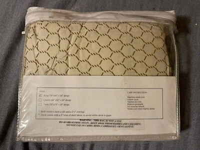 Nueva falda de cama king con volantes de algodón para decoración de dormitorio de marcas VHC “cercada” Foto 1 de 4