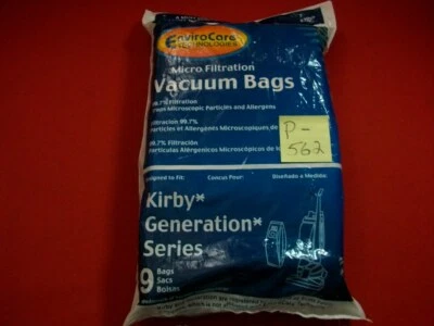 BRAND NEW PKG OF 9 ENVIROCARE MICRO FILTRATION VACUUM BAGS FOR KIRBY GENERATION - Image 1 of 4