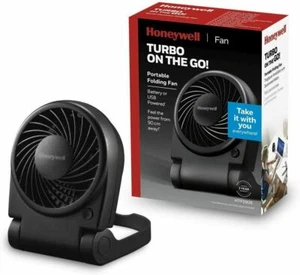 Honeywell Table Fan Turbo on The Go Fan Small Portable Folding Fan USB Desktop - Picture 1 of 10