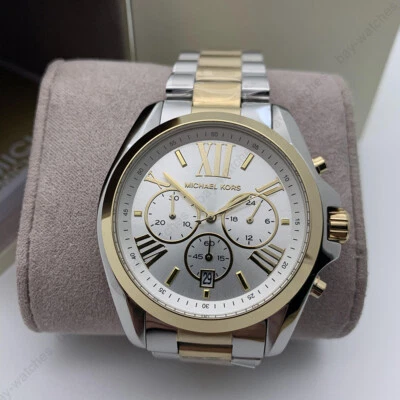 Michael Kors MK5627 Bradshaw Chronograph Silver and Gold-tone Ladies Watch - Image 1 of 4
