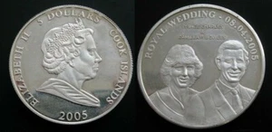 Zaldi2010 - Cook Islands, 5 Dollars of 2005, Silver. Charles and Camilla - Picture 1 of 1