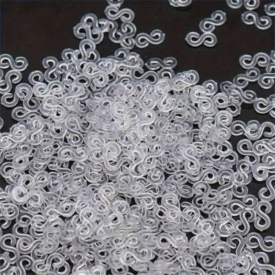 Clear Transparent S Clips For Loom Bands Bracelet Jewellery Making Brand New
