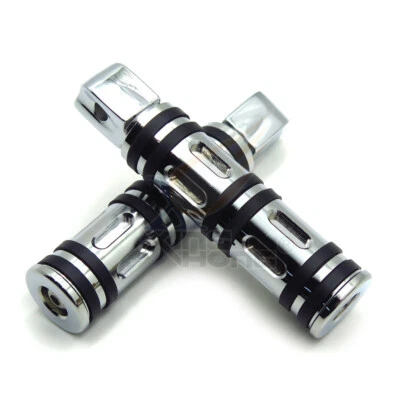 Estriberas de corte de borde para Kawasaki Vulcan Suzuki Boulevard M95 clavijas de pasajero Foto 1 de 4