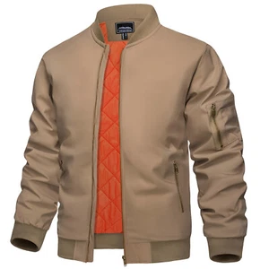 Men's Premium Letterman Bomber Jacket Pilot Jacket Warm Padded Casual Work Coats - Picture 1 of 118