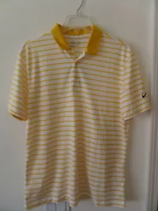 Nike Golf Icon Stripe Dri-Fit Herren Poloshirt gelb 725531 703 - Bild 1 von 3