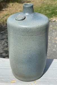 Mid-Century Modern Speckled Blue Stoneware Vase Japanese / Scandi Danish Design - Picture 1 of 14