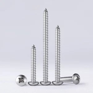 M4 Pozi Button Head Self Tapping Screws Wood Screws- A2 Stainless Steel Tappers - Picture 1 of 7