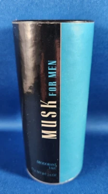 AVON Musk for Men Deodorant Talc 2.6oz Regular Size 1997 NOS - Image 1 of 2