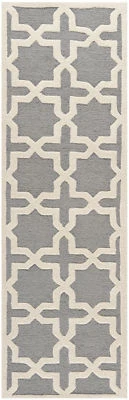 Safavieh Cambridge SILVER / IVORY Wool Runner 2'-6 x 12' - CAM125D-212 - Image 1 of 2