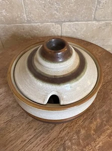Denby Stoneware Potters Wheel Potterswheel Sugar Bowl with Lid Earth Tones - Picture 1 of 9