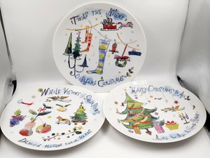 crate and barrel christmas plates