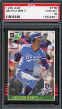 1985 Leaf Baseball #176 George Brett PSA 10