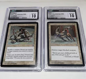 Magic The Gathering Scapegoat & Smite Stronghold 1998 CGC Gem Mint 10 TCG Cards - Picture 1 of 24