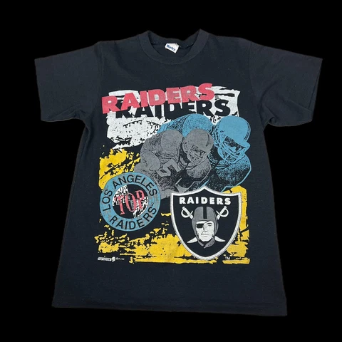 Vintage 90s LA Raiders T-Shirt Single Stitch USA NFL Vtg Tee 1992 Cover