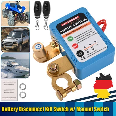 Sezionatore batteria auto 12V interruttore elettrico isolatore con telecomando 2*!