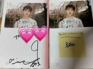 BTS JIMIN Korea Autograph Session Signed Photo Autographed with Post-it Message - Picture 1 of 1