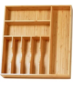 Umilife Large Kitchen Drawer Organizer, 19 “x20” Silverware Utensil Organizer. - Picture 1 of 6