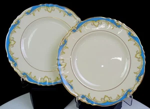 Syracuse China Porcelain Carvel Pattern 2 Pc Vintage 6 3/8" Bread Plates 1962-67 - Picture 1 of 8