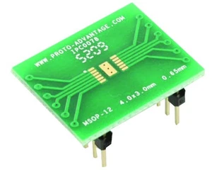 PROTO ADVANTAGE - MSOP-12 to DIP-16 SMT Adaptor - Picture 1 of 1