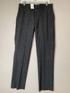 J.Crew Pants Men 32x32 Black Plaid Wool Blend Business Career Dad NWT - Picture 1 of 9