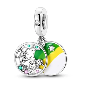 MULA European Turtle and Rabbit Pendant Charm For Bracelet 925 Sterling Silver - Picture 1 of 6