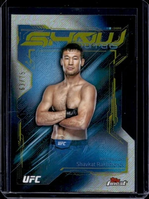 2025 Topps UFC Finest Shavkat Rakhmonov Showstoppers Die-Cut Refractor #63/75 - Image 1 of 2
